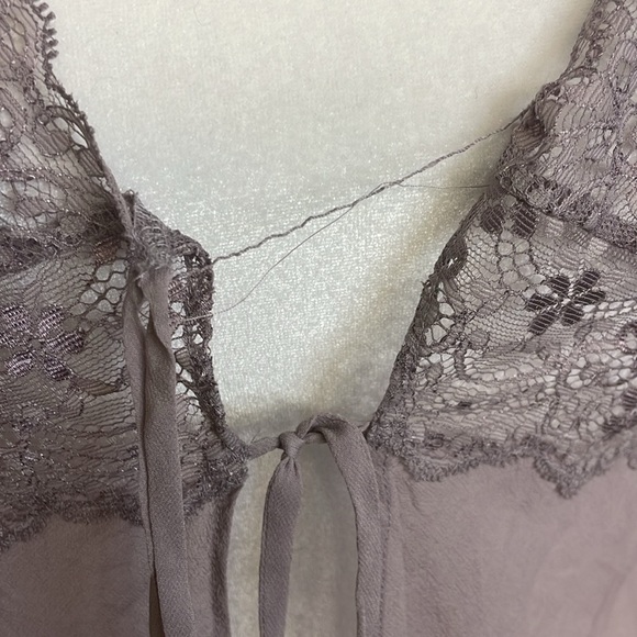 100% Silk Victoria's Secret Lavender Mauve Lace Lingerie Medium Sexy Mobwife - Picture 3 of 7